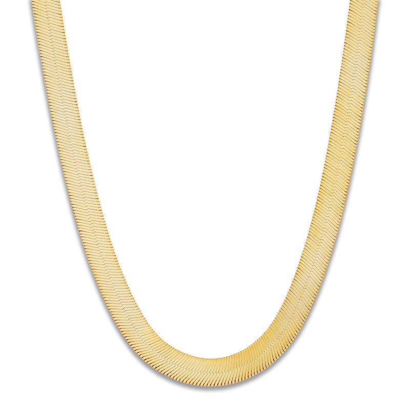 Herringbone Chain Necklace 5.53mm 10K Yellow Gold 20"