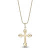 Thumbnail Image 3 of Men's Black Onyx Cross Necklace Yellow Ion-Plated Stainless Steel 24&quot;