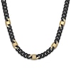 Thumbnail Image 0 of Men's Cuban Curb Chain Necklace Black & Yellow Ion-Plated Stainless Steel 24"