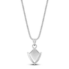 Thumbnail Image 3 of Men's Natural Mother-of-Pearl & White Lab-Created Sapphire Arrowhead Necklace Sterling Silver 24"