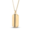 Thumbnail Image 2 of Men's Natural Black Spinel Dog Tag Necklace Yellow Ion-Plated Stainless Steel 24&quot;