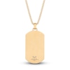 Thumbnail Image 3 of Men's Natural Black Spinel Dog Tag Necklace Yellow Ion-Plated Stainless Steel 24&quot;