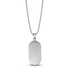 Thumbnail Image 3 of Men's Natural Mother-of-Pearl & Black Spinel Necklace Stainless Steel 24&quot;