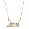 Thumbnail Image 1 of Diamond Name Necklace 1/4 ct tw 14K Yellow Gold 18"