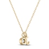 Thumbnail Image 2 of Diamond Bezel-Set Solitaire & Initial Charm Necklace 1/3 ct tw 14K Yellow Gold 18"