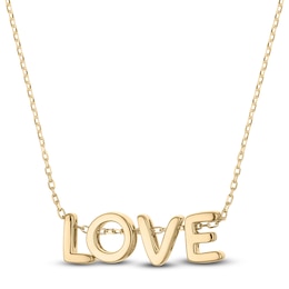 Letters Necklace 14K Yellow Gold 18&quot;