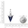 Thumbnail Image 5 of Men's Natural Sodalite Arrowhead Necklace Sterling Silver 24&quot;