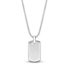 Thumbnail Image 2 of Men's Lab-Created Emerald Dog Tag Necklace Sterling Silver 24"