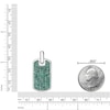 Thumbnail Image 4 of Men's Lab-Created Emerald Dog Tag Necklace Sterling Silver 24"