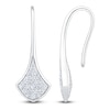 Thumbnail Image 0 of Diamond Pavé-Set Shield Drop Earrings 3/8 ct tw 14K White Gold