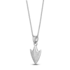 Thumbnail Image 2 of Men's White Lab-Created Sapphire Arrowhead Necklace Sterling Silver 24&quot;