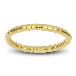 Italia D'Oro Stacking Textured Ring 14K Yellow Gold