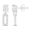 Thumbnail Image 1 of Oval-Cut Lab-Created Diamond Link Drop Earrings 2-1/2 ct tw 14K White Gold