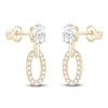 Thumbnail Image 2 of Oval-Cut Lab-Created Diamond Doorknocker Earrings 2 ct tw 14K Yellow Gold