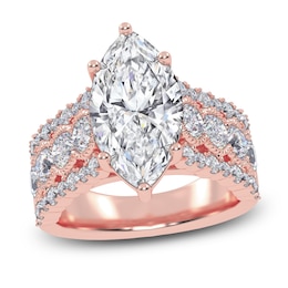 Marquise-Cut Created By Jared Studio Lab-Created Diamond Engagement Ring 4-3/4 ct tw 14K Rose Gold