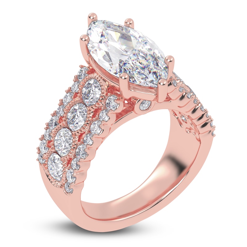 Main Image 2 of Marquise-Cut Created By Jared Studio Lab-Created Diamond Engagement Ring 4-3/4 ct tw 14K Rose Gold