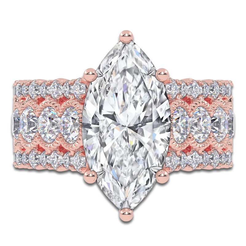 Main Image 3 of Marquise-Cut Created By Jared Studio Lab-Created Diamond Engagement Ring 4-3/4 ct tw 14K Rose Gold