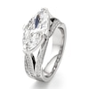 Thumbnail Image 4 of J'Lure Lab-Created Diamond Moval Old-Cut Engagement Ring 3-1/2 ct tw 18K White Gold