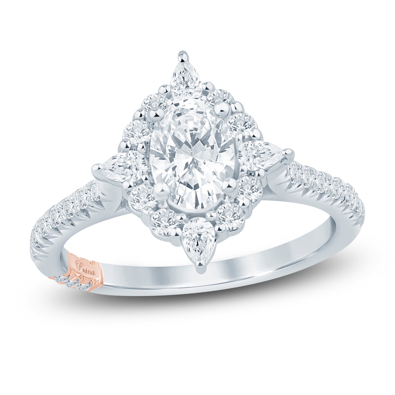 Main Image 1 of Pnina Tornai Oval-Cut Diamond Halo Engagement Ring 1-1/3 ct tw 14K White Gold