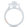 Thumbnail Image 4 of Pnina Tornai Oval-Cut Diamond Halo Engagement Ring 1-1/3 ct tw 14K White Gold