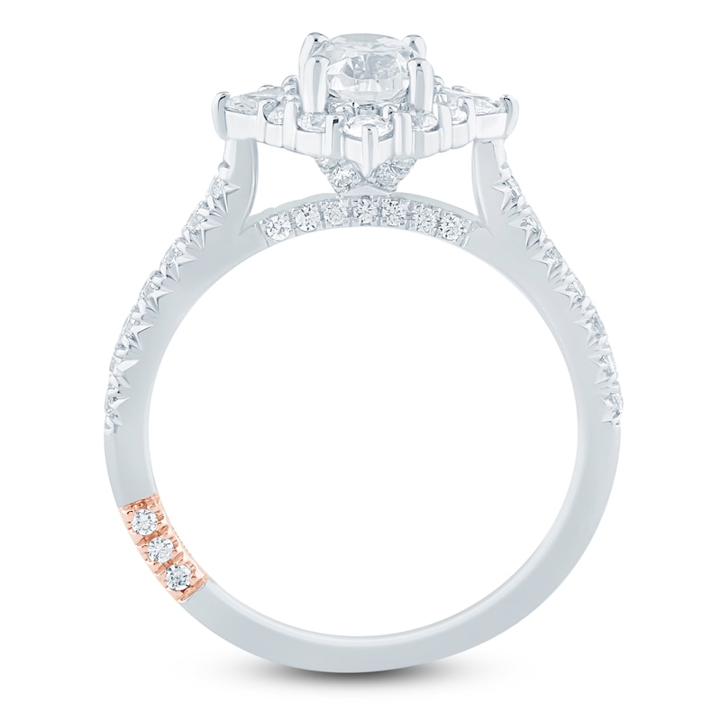 Main Image 4 of Pnina Tornai Oval-Cut Diamond Halo Engagement Ring 1-1/3 ct tw 14K White Gold