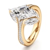 Thumbnail Image 4 of J'Lure Lozenge Step-Cut Lab-Created Diamond Engagement Ring 4-3/4 ct tw 18K Yellow Gold