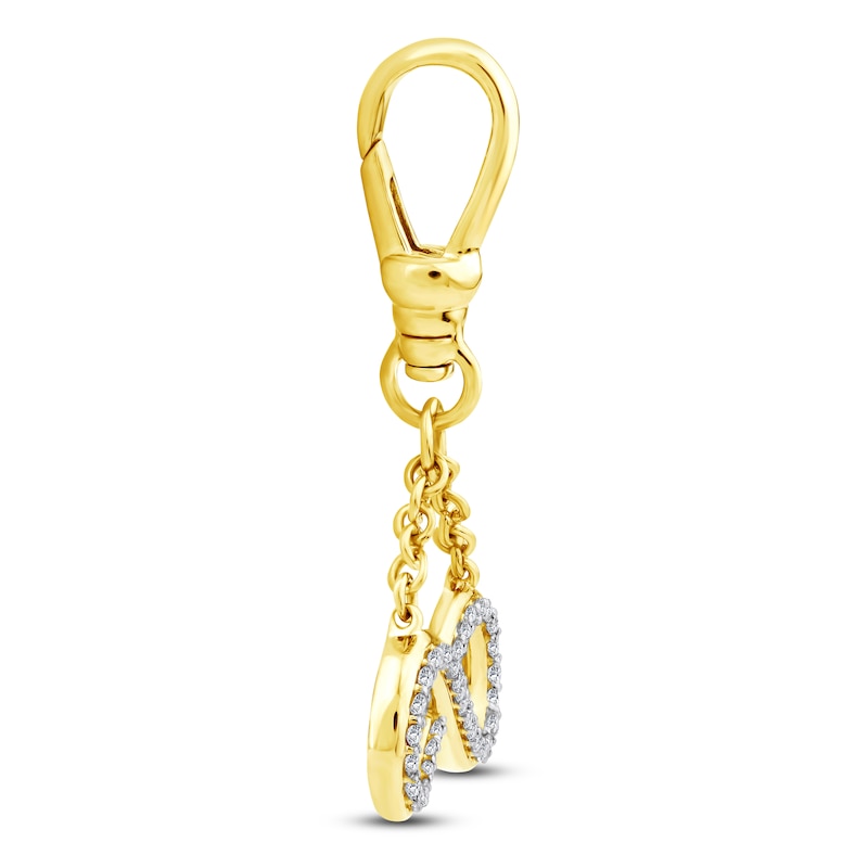 Main Image 2 of Charm'd by Lulu Frost Diamond Infinity Dangle Charm 1/8 ct tw 10K Yellow Gold