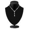 Thumbnail Image 3 of J'Lure Multi-Shape Lab-Created Diamond Y-Drop Necklace 16-1/2 ct tw 14K White Gold 16&quot;