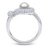 Thumbnail Image 2 of Yoko London Cultured Pearl & Diamond Ring 5/8 ct tw 18K White Gold