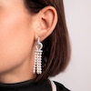 Thumbnail Image 4 of Yoko London Cultured Pearl & Diamond Hoop Drop Earrings 1-3/4 ct tw 18K White Gold