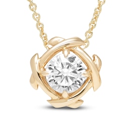 Unspoken Diamond Solitaire Necklace 1-1/2 ct tw 14K Yellow Gold 18&quot; (I1/I)