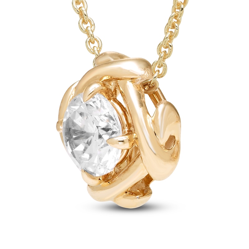 Main Image 2 of Unspoken Diamond Solitaire Necklace 1-1/2 ct tw 14K Yellow Gold 18&quot; (I1/I)