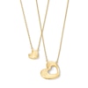 Thumbnail Image 2 of Mother & Child Heart-Shaped Necklace Two-Piece Gift Set 14K Yellow Gold