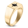 Thumbnail Image 2 of Men's Black Diamond Star Ring 1/5 ct tw 10K Yellow Gold