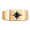 Thumbnail Image 3 of Men's Black Diamond Star Ring 1/5 ct tw 10K Yellow Gold