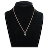 Thumbnail Image 3 of Oval-Cut Natural Emerald Bezel-Set Solitaire Necklace 14K Yellow Gold 17&quot;