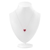 Thumbnail Image 5 of Kallati Heart-Shaped Natural Ruby & Diamond Necklace 1/5 ct tw 14K White Gold 18&quot;