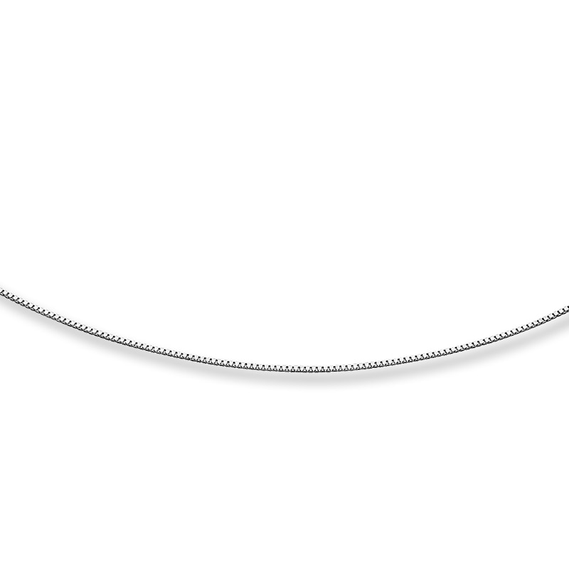 Box Chain 14K White Gold 24" Length