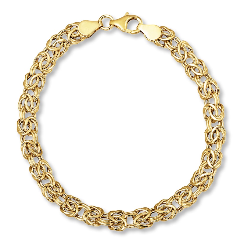 Main Image 1 of Byzantine Bracelet 14K Yellow Gold 7.5&quot; Length