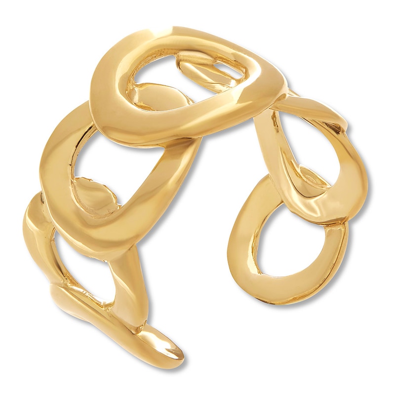 Main Image 2 of Round Link Ring 14K Yellow Gold