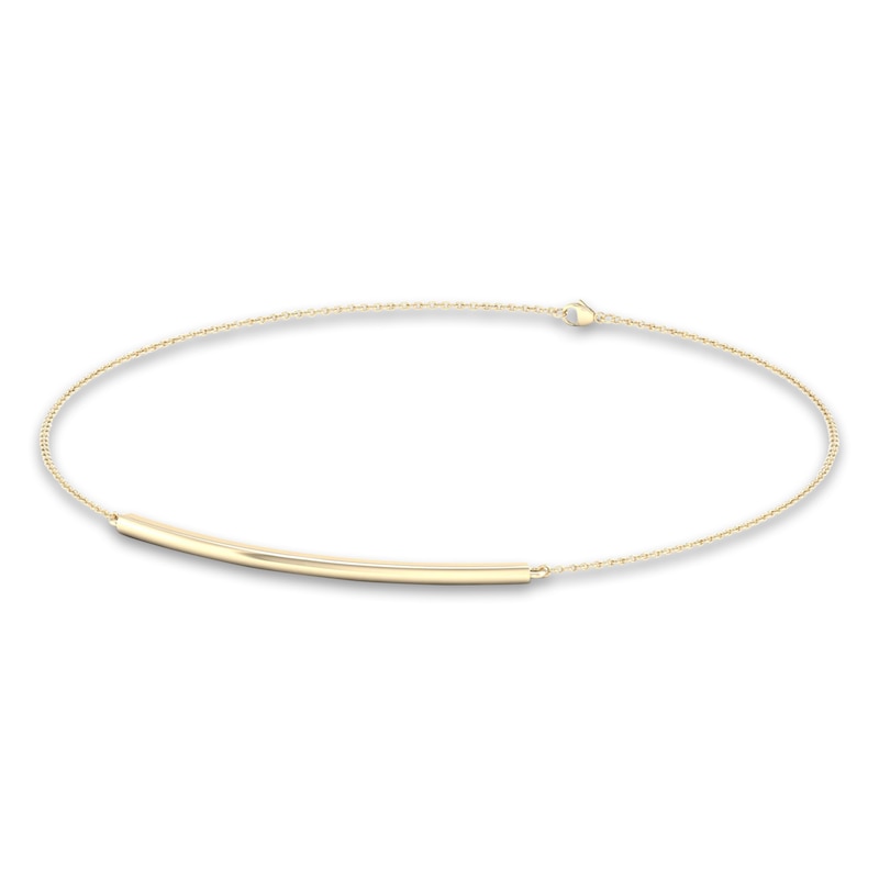 Curved Bar Bracelet 10K Yellow Gold 7.25"