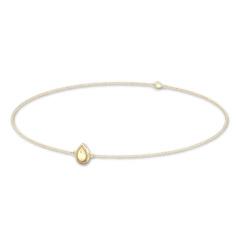 Main Image 1 of Teardrop Bracelet 10K Yellow Gold 7.25&quot;