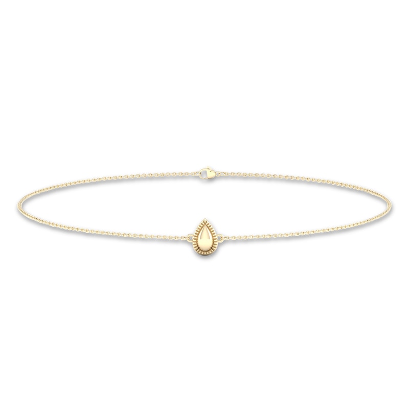 Main Image 2 of Teardrop Bracelet 10K Yellow Gold 7.25&quot;