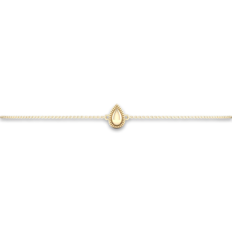 Main Image 3 of Teardrop Bracelet 10K Yellow Gold 7.25&quot;