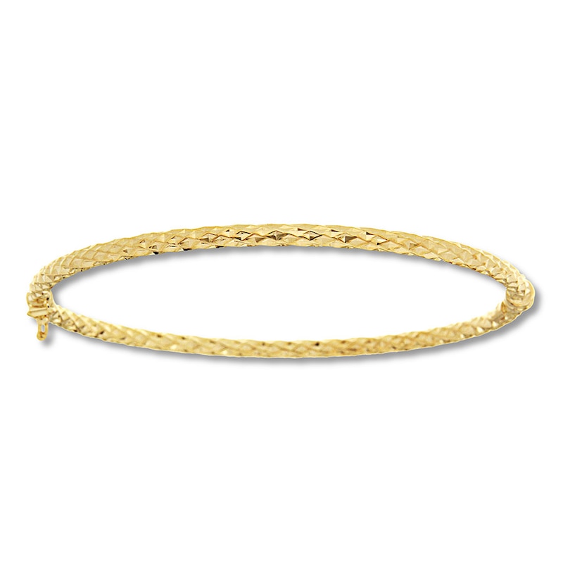 Gold Textured Bangle Bracelets - 10 Pack