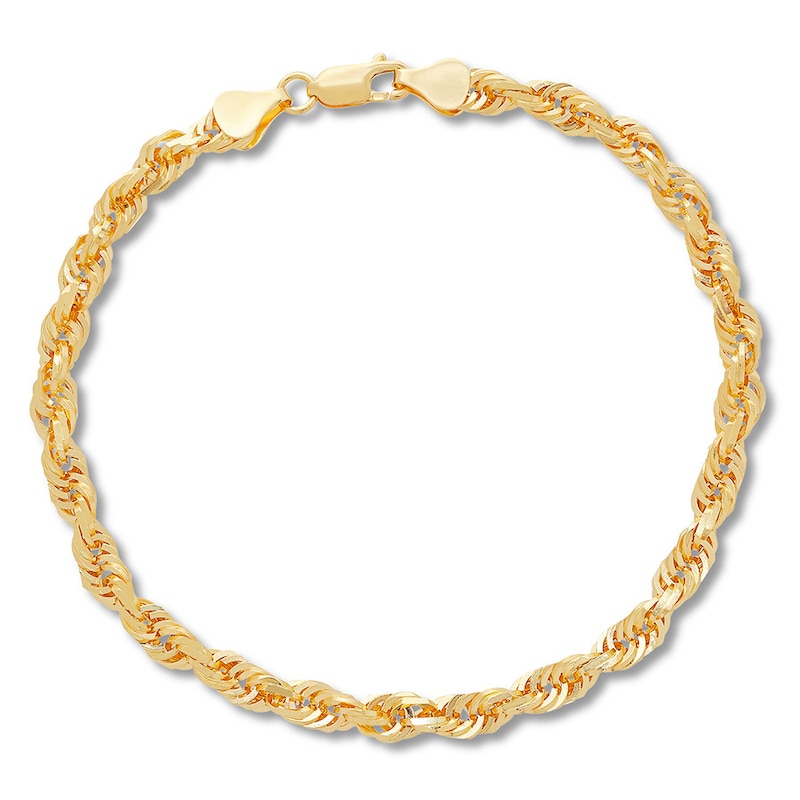 Main Image 1 of Rope Chain Bracelet 10K Yellow Gold 9&quot; Approx. 5.5mm