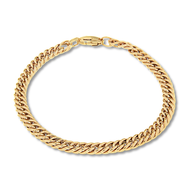 Link Chain Bracelet 10K Yellow Gold 7.5" Length