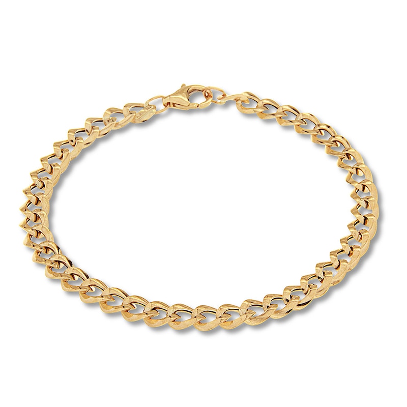 Curb Chain Bracelet 10K Yellow Gold 7.5"