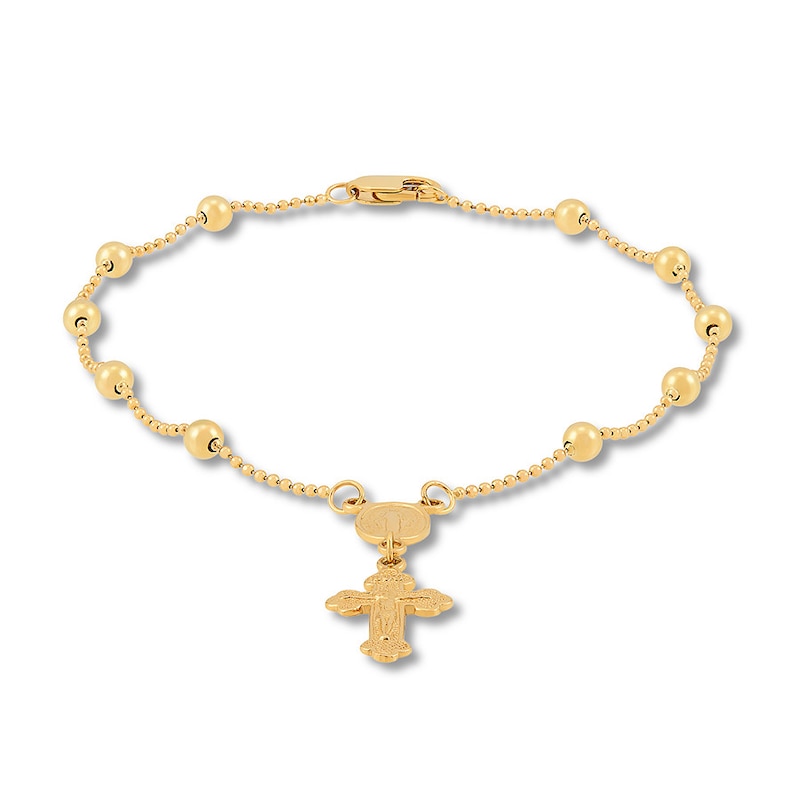 Rosary Bracelet 14K Yellow Gold 7.5"