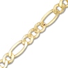 Thumbnail Image 2 of Hollow Figaro Link Chain Bracelet 10K Yellow Gold 9&quot;